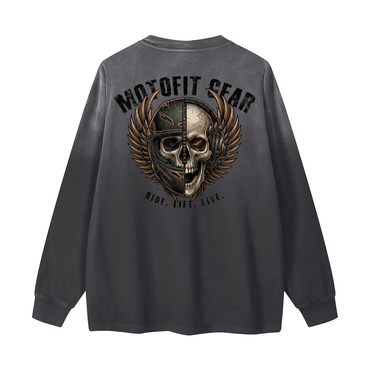 Deep Washed Long Sleeve T-Shir,washed long sleeve,gym tops,biker tops,gym long sleeve tees,biker washed tees,skull biker shirts,Premium long sleeve tshirt ,men gym tops,lifestyle long sleeve tops