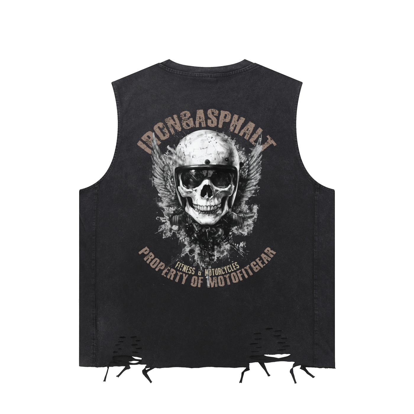 washed tanktop,washed muscle top,culture of grit,SkullMoto Sleeveless,motorcycle fitness clothing,gym tops,swag rider tops