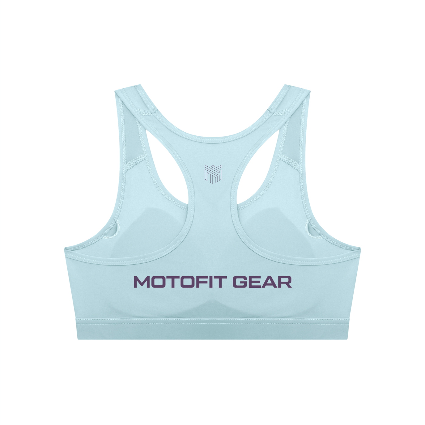 Biker Girl Cropped Sports Bra Sky