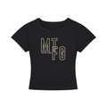 Fit Biker Girl Cropped T-Shirt-Raven