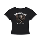 Fit Biker Girl Cropped T-Shirt-Raven