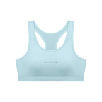 Biker Girl Cropped Sports Bra Sky
