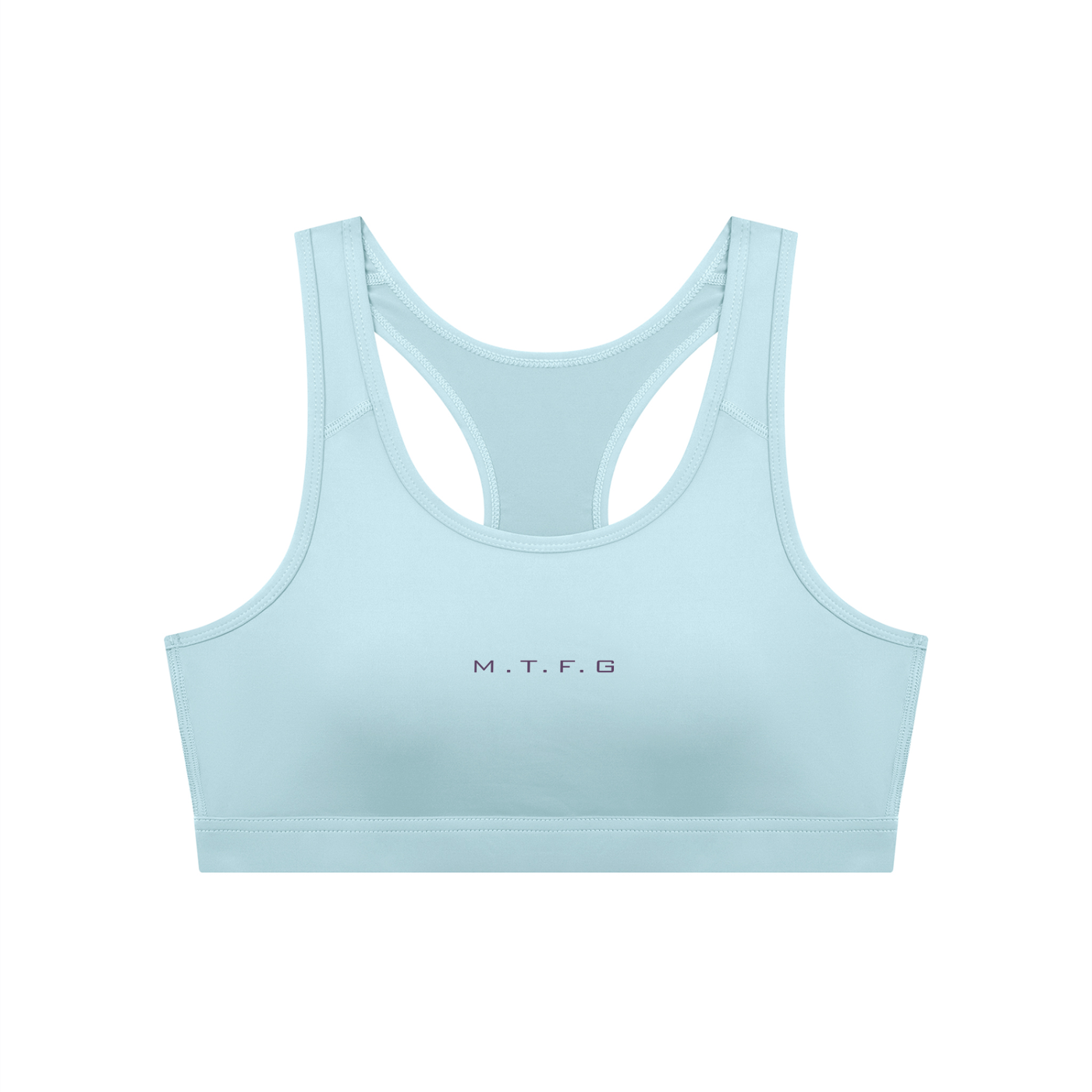 Biker Girl Cropped Sports Bra Sky