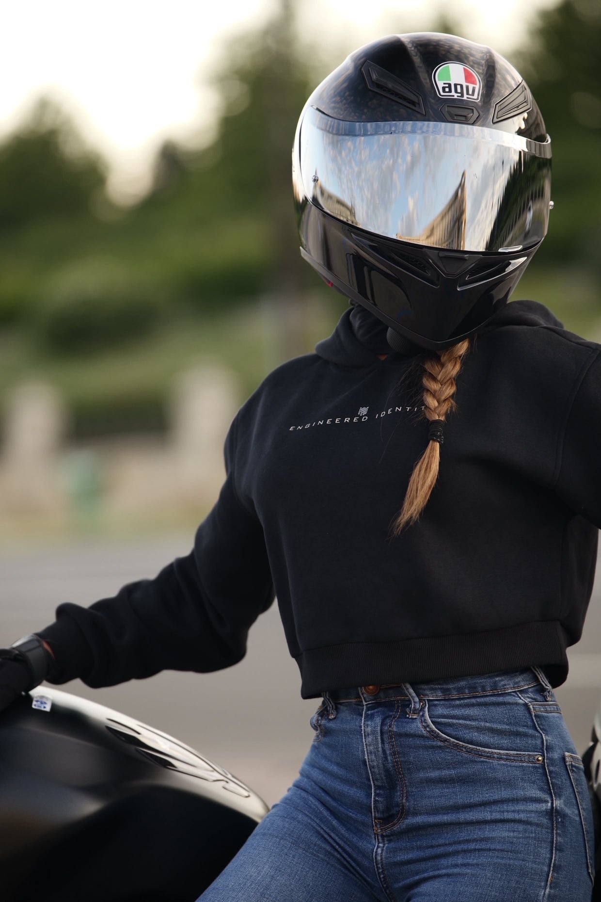 Engineered Identity Essential Cropped Hoodie