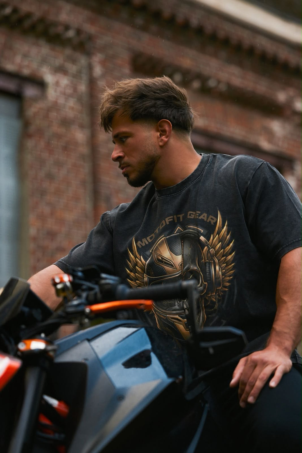 Skull Headphone Bamboo  Washed T-Shirt