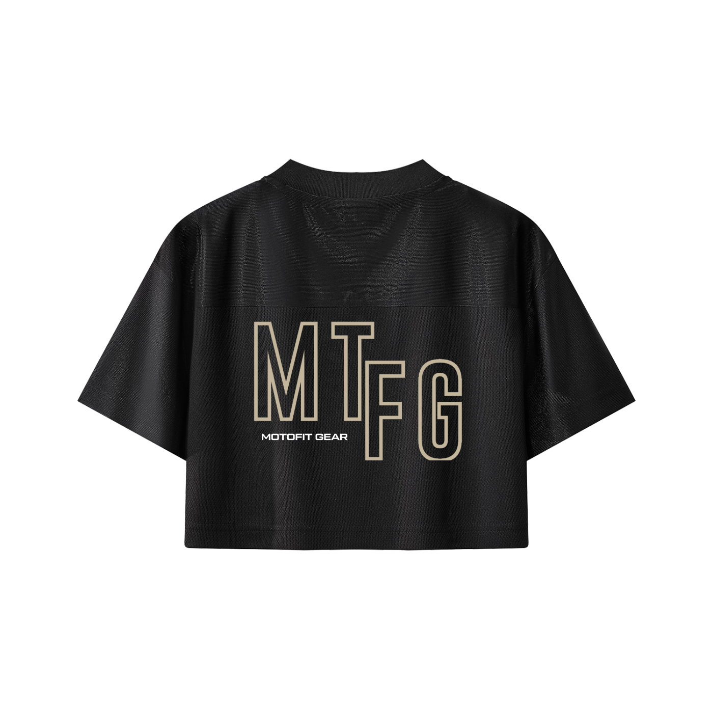 Biker Girl Cropped Paneled V-Neck Jersey