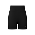 Biker Muscle High-Waisted Shorts-Raven