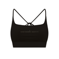 Strappy Criss Cross Motofit Sports Bra-Black