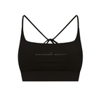 Strappy Criss Cross Motofit Sports Bra-Black