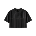 Biker Girl Cropped Paneled V-Neck Jersey