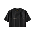 Biker Girl Cropped Paneled V-Neck Jersey