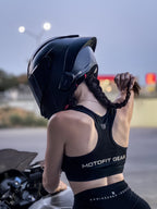 Biker Girl Cropped Sports Bra
