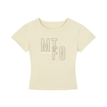 Fit Biker Girl Cropped T-Shirt-Sand