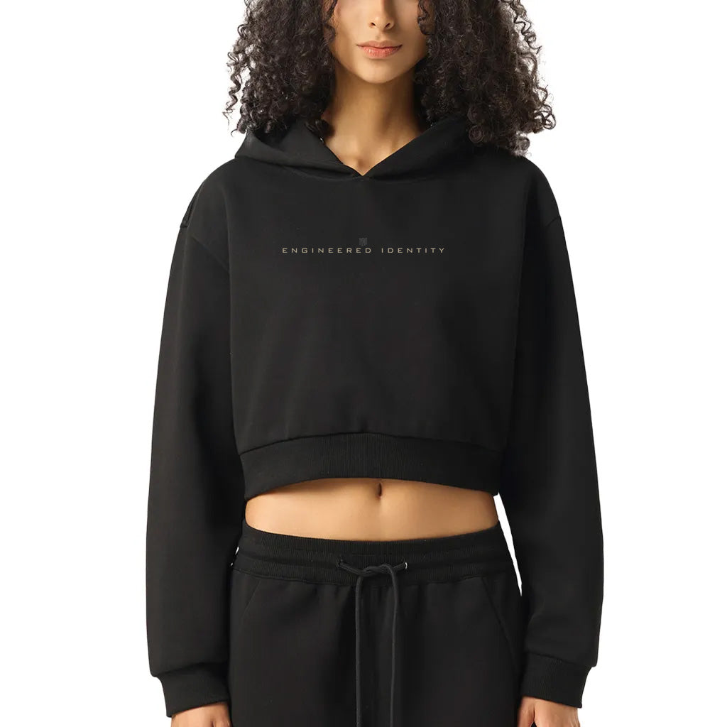 Engineered Identity Essential Cropped Hoodie
