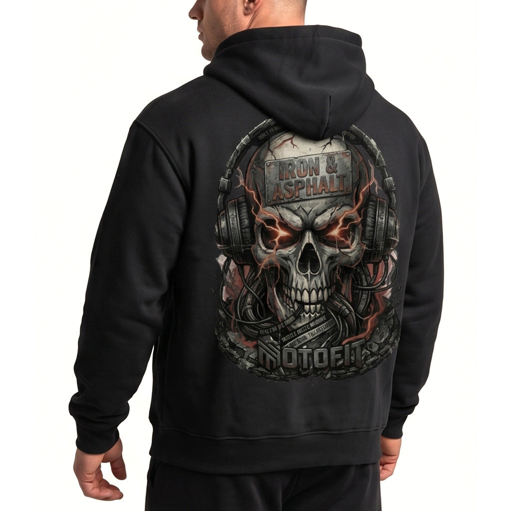 Asphalt Echo Oversize Fleeced Hoodie