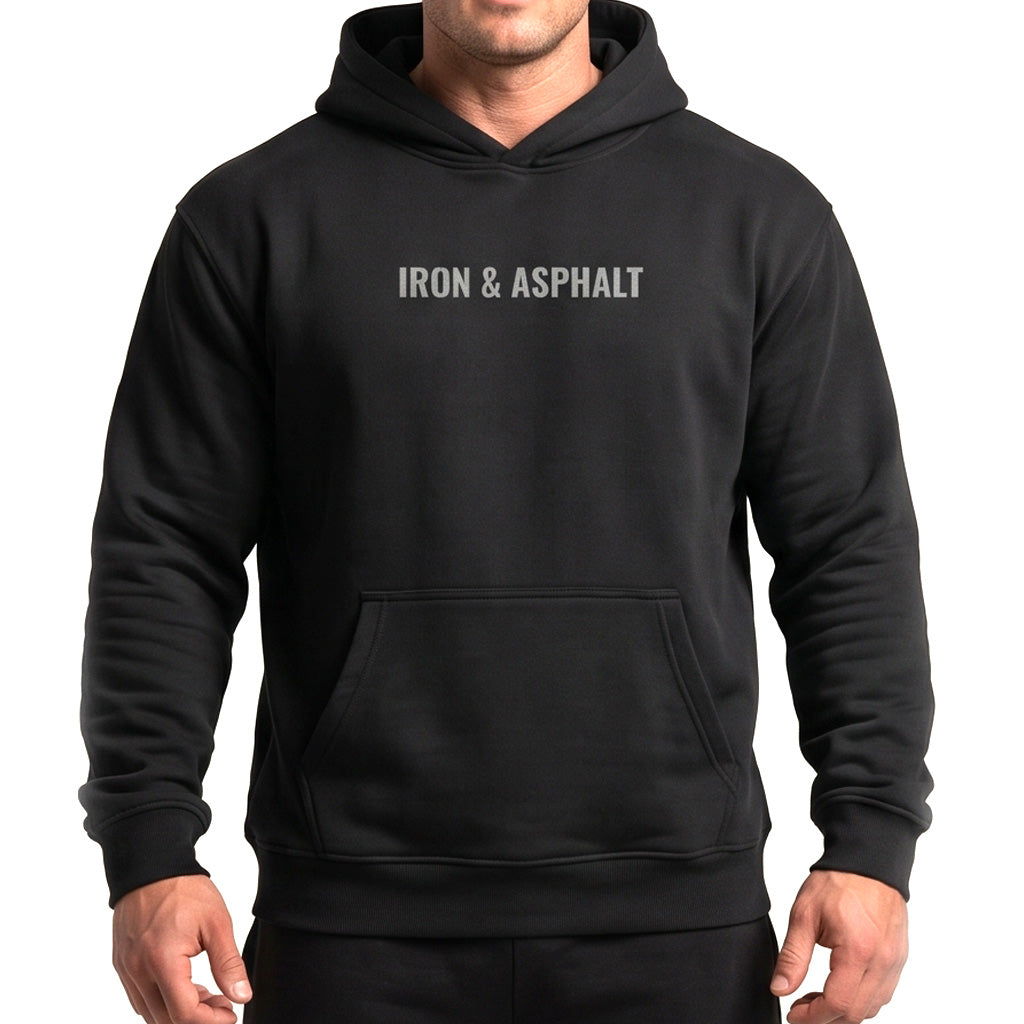 Asphalt Echo Oversize Fleeced Hoodie