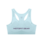 Biker Girl Cropped Sports Bra Sky