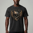 Skull Headphone Bamboo  Washed T-Shirt