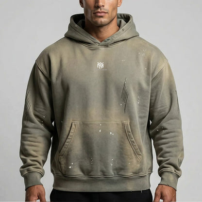 Moto Vintage Washed Fleece Hoodie